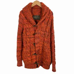 スコッチ&ソーダ SCOTCH & SODA ケーブルニット フィッシャーマンズカーディガン 羊毛 トグル オレンジ Sのサムネイル