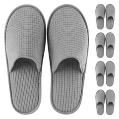 [UNiELEMENT] 使い捨てスリッパ ふわふわ 厚手 個包装 ホテル仕様 室内 機内 来客用 携帯 洗える 4足 フリーサイズ 前閉じ 高級 