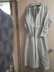 ベージュ シャツ ロング ONE PIECE