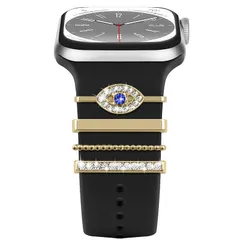 【新品】 コンパチブル アップルウォッチ バンド Ultra3 Ultra 49mm se se3 series 11 10 9 8 7 5 6 4 3 チャーム アクセサリー キラキラ レディース、DIY 、かわいい、人気、メタル装飾リング、 コンパチブ 0