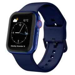 【新品】 [yoarmyt] コンパチブルapple watch バンド シリコン製 アップルウォッチ バンド 撥水加工 柔らかいSeries 7 6 SE 5 4...全機種対応 コンパチブル apple watchベルト（41/40/38mm，ネイビー 1