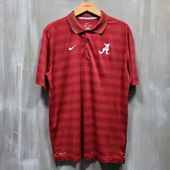 ナイキ レッド ストライプ ポロ シャツ/メンズ(XL)/ST1550