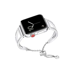 【新品】 キラキラバンド コンパチブルApple Watch 42mm 41mm 40mm 38mm ベルト 可愛い レディース ステンレス チェーン 装着簡単 長さ調整可 防水防汗 iWatchバンド アップルウォッチ Series 11/10/se（2 0