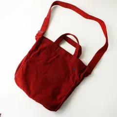 ポロラルフローレン POLO RALPH LAUREN ポニー刺繍 2wayコーデュロイトートバッグ＼ボルドー ショルダーバッグ【2400014872446】