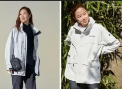 KOLON SPORT コーロンスポーツ レディース ロング 3L プリント ジャケット 白