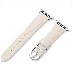 【新品】 HANDODO コンパチブル アップルウォッチ バンド レザー 本革 薄い Apple Watch バンド レディース 柔らかい 42mm 41mm 40mm 38mm ホワイト 1