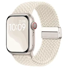 【新品】 Knossen コンパチブル アップルウォッチ バンド ナイロン 41mm 40mm 38mm 42mm 編み込み Apple Watch バンド スポーツ 金属磁気バックル 強力マグネット アップルウォッチ ソロループ 伸縮性 iWatch S 0