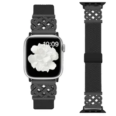 【新品】 HAYONLIY 編み込みバンド コンパチブル アップルウォッチ バンド 49 46 45 44 42 41 40 38mm磁気バックル ナイロン インターロックベルトApple Watch スポーツ バンド アップルウォッチiWatch Ser 1