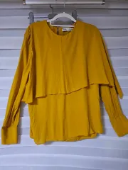 ZARA(ザラ) アシンメトリー ケープ ブラウス L