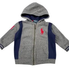 ( BY146 ー 1 ) ポロ Ralph Lauren(ラルフローレン) キッズ フード付き ジップアップパーカー 18M