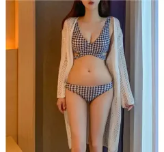 ハウンドトゥース チェック ビキニ 水着