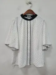 GLACIER ドット シフォン ブラウス