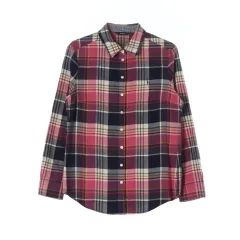 M HAZZYS(へジス) 黒 レッド チェック 長袖 シャツ