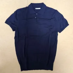 ZARA(ザラ) 半袖 ニット セーター ネイビー M