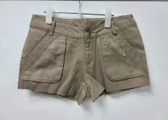 3カラー レディース カーゴ コットンハーフパンツ ショートパンツ ダメージデニム