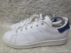 230 アディダス スタンスミス 白 ブルー スニーカー 中古 靴