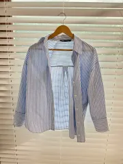 ZARA(ザラ) 青 ストライプ シャツ