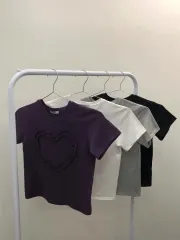 フリル ハート 半袖T