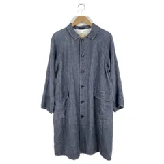 NEST　ROBE　ネストローブ　01153-1246　リネン　ステンカラーコート　ロングコート　レギュラー襟　ラグランスリーブ　ネイビーのサムネイル