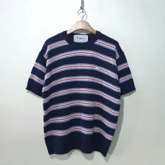 SS新作) SWEET ボーダー柄 半袖ニット 3color