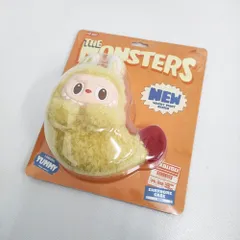 POP MART 天ぷら ラブブ イヤホンケース チャーム キーホルダー イエロー レディース ポップマート【中古】6-0309G♪