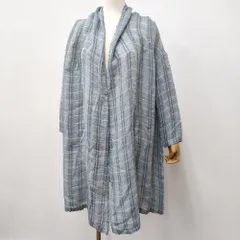 nest Robe リネンガーゼマドラスチェックローブ 01201-1056 ロング カーディガン ライトブルー レディース ネストローブ【中古】6-0309M♪のサムネイル