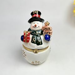 ビレロイ&ボッホ スノーマン 雪だるま 小物入れ トリンケットボックス ビレロイ＆ボッホ スノーマンフィギュリン - メルカリ