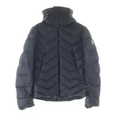MONCLER (モンクレール) ワッペンロゴ フーデッド ダウンジャケット ブラック 420974130985