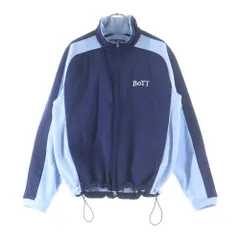 BoTT (ボット) Front logo fleece track jacket with brushed lining フロントロゴ フリース トラック ジャケット 裏起毛 ブルー