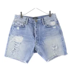 FEAR OF GOD (フィアオブゴッド) JEANS ダメージ加工 ボタンフライ デニムハーフパンツ インディゴのサムネイル