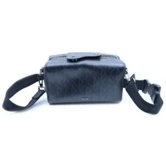 Christian Dior (クリスチャンディオール) ランゴ22 CDダイヤモンド ショルダーバッグ ミニバッグ ブラック ネイビー シルバー金具