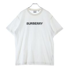 BURBERRY (バーバリー) ロゴプリント クルーネック 半袖Tシャツ カットソー ホワイト