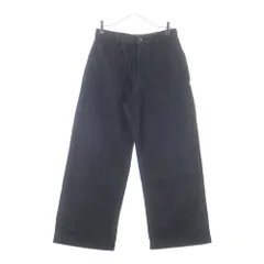 STUDIO NICHOLSON (スタジオニコルソン) PYAD SELVEDGE DENIM SUEDE HEAD SLACK ワイドデニムパンツ ブラック 51-10-722017のサムネイル