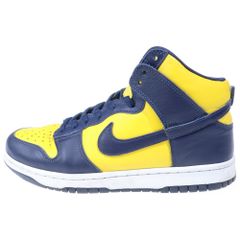 NIKE (ナイキ) DUNK HIGH SP MICHIGAN CZ8149-700 ダンクハイ ミシガン ハイカットスニーカー ネイビー/イエロー US8.5/26.5cm