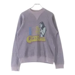 HYSTERIC GLAMOUR (ヒステリックグラマー) 90-00S VINTAGE ヴィンテージ Hタグ フロントプリント ラグランスリーブ クルーネックスウェットトレーナー ライトパープル 2CS-4290