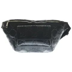 GUCCI (グッチ) GGエンボス ベルトバッグ ボディバッグ ウエストバッグ ブラック レザー 645093 シルバー金具のサムネイル