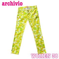 美品☆archivio アルチビオ 花柄 フラワー パンツセットアップ 38 archivio アルビチオ 花柄 ショートパンツ ゴルフウェア サイズ38