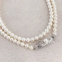 3.8mm ベビーパール ネックレス シルバー /24-989M