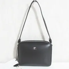 未使用 Courreges クレージュ クラウドレザー ワンショルダーバッグ ハンドバッグ ブラック レディース 古着 中古 USED