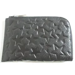 未使用 SALON DE ALFURD サロンドアルファード スリースター L字ファスナー コンパクトウォレット 財布 ブラック メンズ レディース 古着 中古 USED