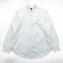 Ralph Lauren CLASSIC FIT オックスフォード ボタンダウンシャツ L ホワイト スモールポニー 刺繍 ロゴ刺繍
