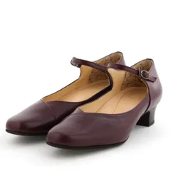 新品 HIMIKO/ヒミコ/3.5 cmヒールストラップパンプス/635306ボルドー225