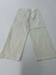 1 アイボリー コットンパンツ