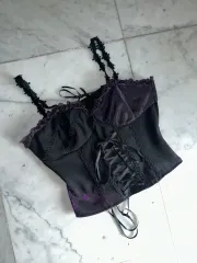 ヴィンテージ ボディライン コルセット ゴスロリ パンク ギャル