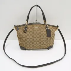 COACH コーチ スモールケルシーサッチェル シグネチャー キャンバス×レザー ベージュ×ブラウン F36181