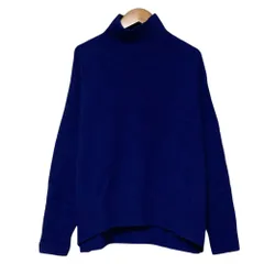 未使用 SACRA サクラ HALF WORSTED WOOL ハイネック ニット プルオーバー セーター サイズ38 ブルー レディース 古着 中古 USEDのサムネイル