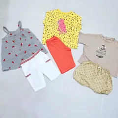 送料無料) ガールズ 幼児 半袖Tシャツ セット バッチ ( 90 ― 100 )