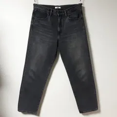 32 /ユニクロ U グレー ストレートフィット ジーンズ/ ー 1486