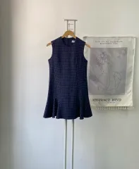 * チェック キャミソールワンピース