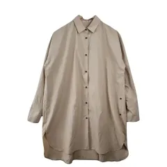 JPN ベージュ ロング シャツ L ワンピース 組み合わせた